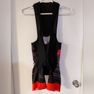 Primal Women's Helix 2.0 Cycling Bib Large Black, Gray and Red